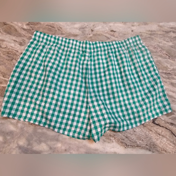 NWT Joyspun Green Gingham Sleep Shorts Size XL (16–18) – Cotton Rayon Lounge Pj - Picture 5 of 7